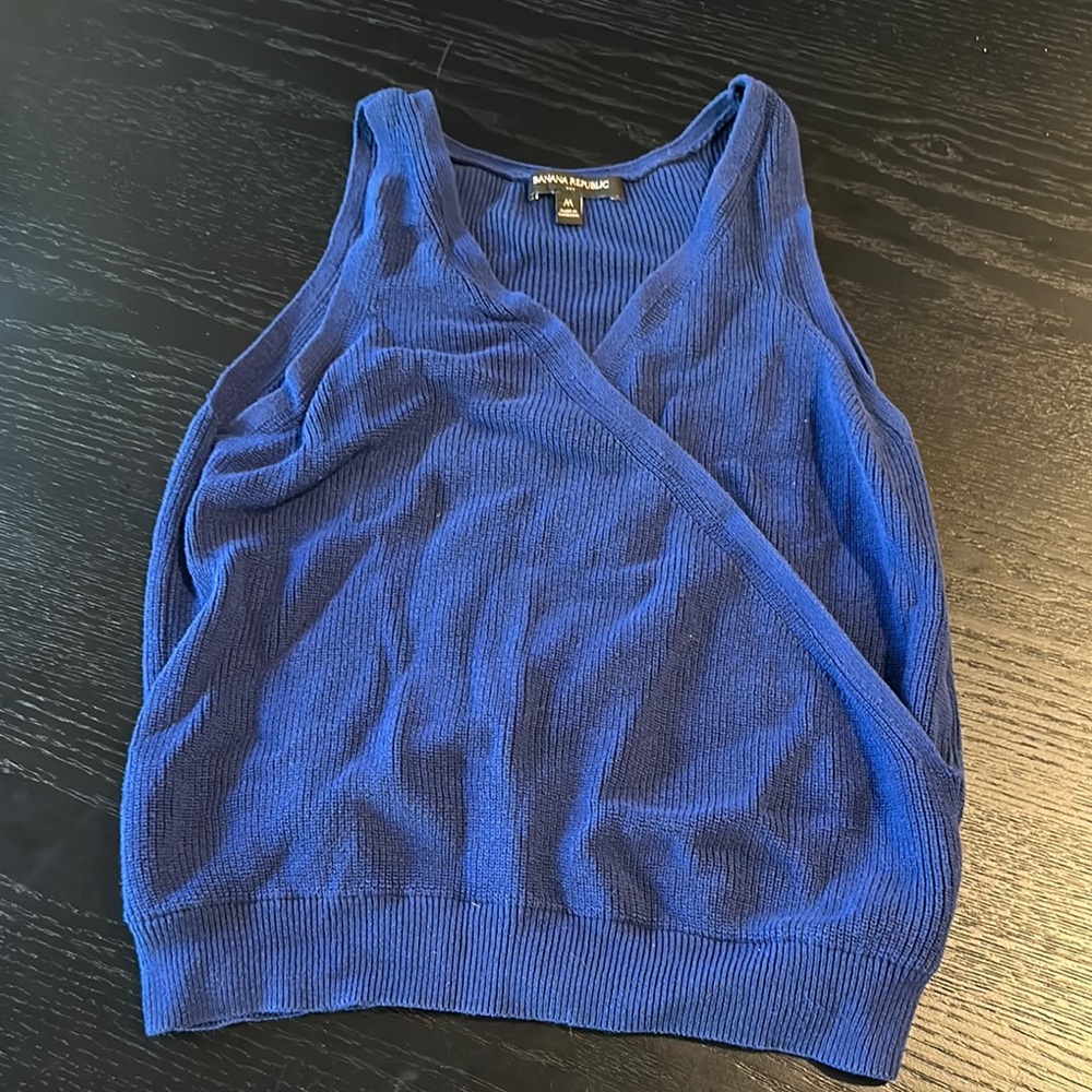 Royal Blue Sleeveless Knit Top